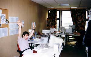 Photo de l'équipe Haiku Studio dans les années 1990